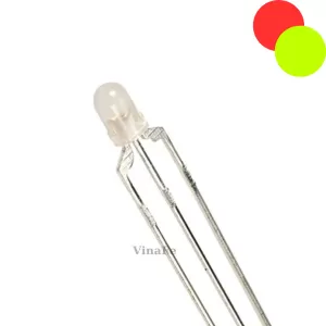 LED 3mm Đỏ - Xanh Vàng Âm Chung Lens Đục